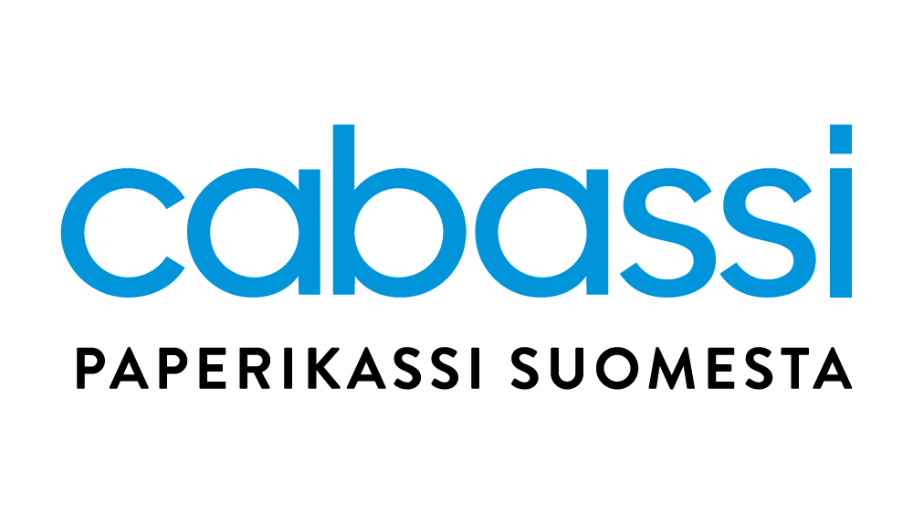 Cabassi Oy logo ja teksti "Paperikassi Suomesta"